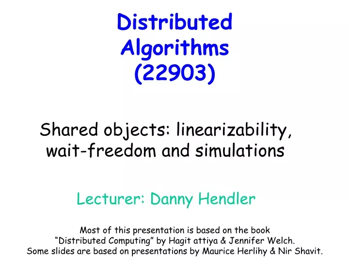 distributed algorithms 22903