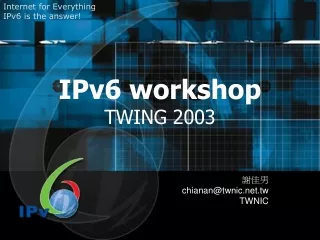 IPv6 workshop TWING 2003