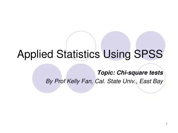 applied statistics using spss