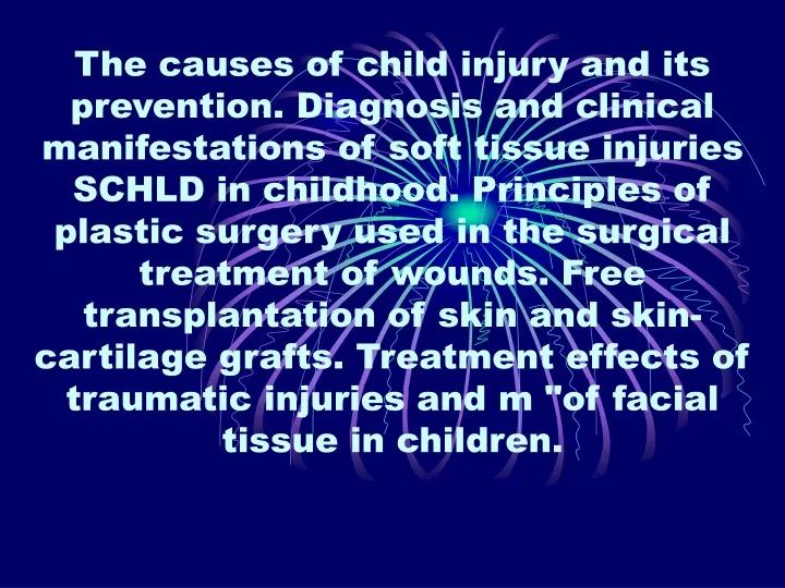 the causes of child injury and its prevention