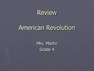 Review American Revolution