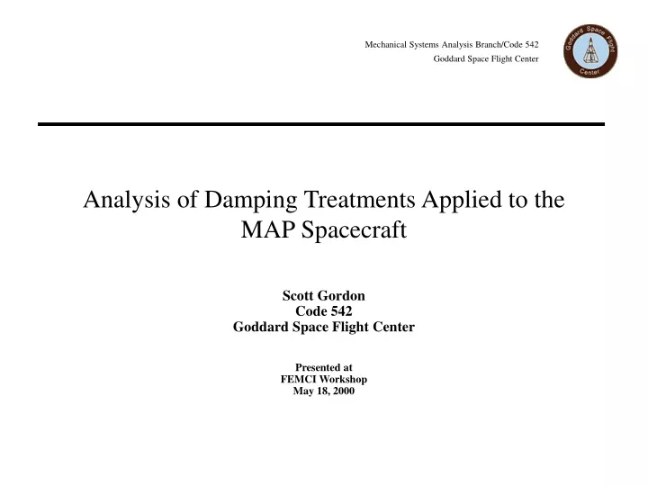 analysis of damping treatments applied to the map spacecraft
