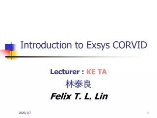 Introduction to Exsys CORVID