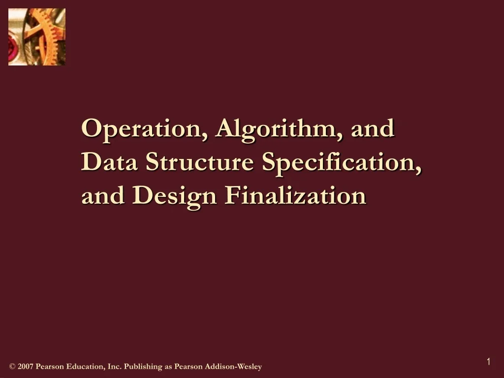 PPT - Operation, Algorithm, and Data Structure Specification, and ...