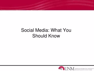 Social Media: What You Should Know