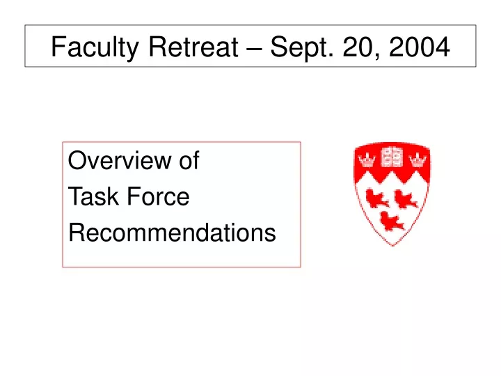 faculty retreat sept 20 2004