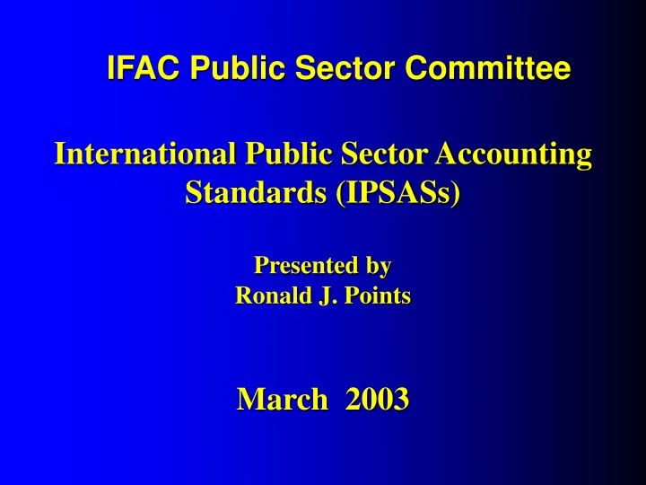 ifac public sector committee