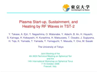 Plasma Start-up, Sustainment, and  Heating by RF Waves in TST-2