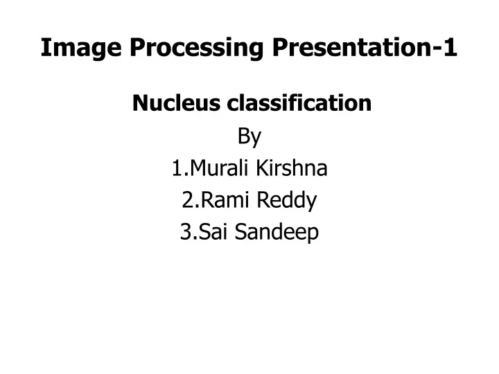 image processing presentation 1