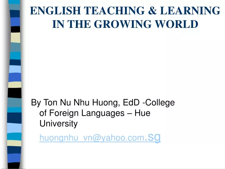 english teaching learning in the growing world