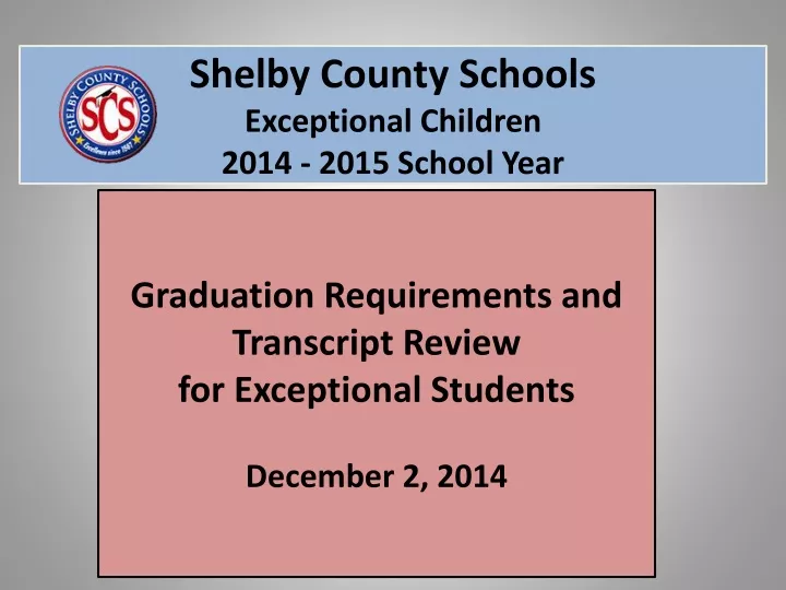 shelby county schools exceptional children 2014 2015 school year
