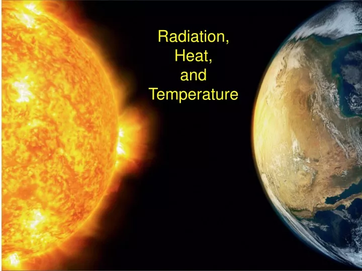 radiation heat and temperature