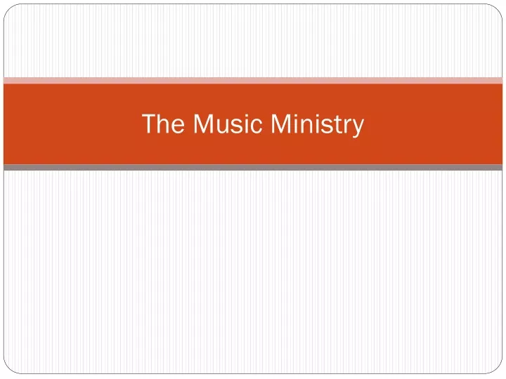 the music ministry