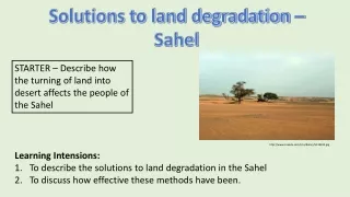 Solutions to land degradation – Sahel