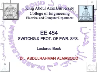 King Abdul Aziz University  College of Engineering  Electrical and Computer Department