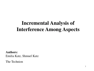 Incremental Analysis of Interference Among Aspects