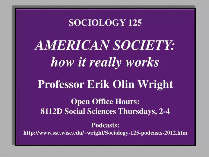 sociology 125 american society how it really
