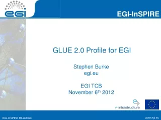 GLUE 2.0 Profile for EGI