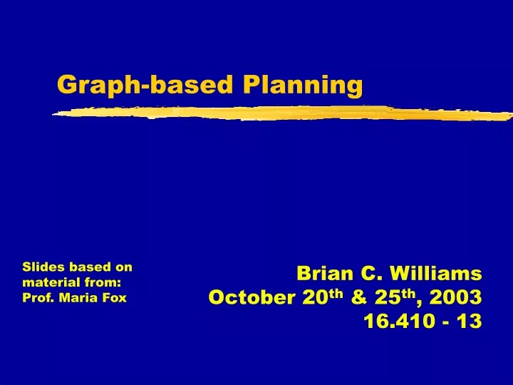 graph based planning
