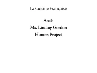 La Cuisine Française