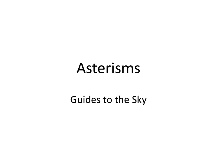 asterisms