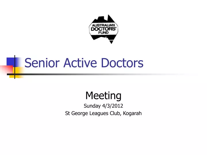 senior active doctors