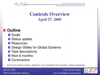 Controls Overview April 27, 2005