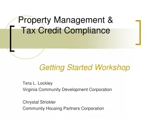 Property Management &amp; Tax Credit Compliance