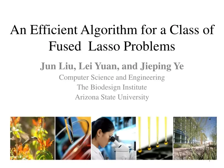 an efficient algorithm for a class of fused lasso problems