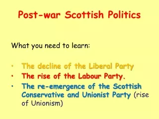 Post-war Scottish Politics