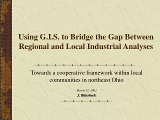 Using G.I.S. to Bridge the Gap Between  Regional and Local Industrial Analyses