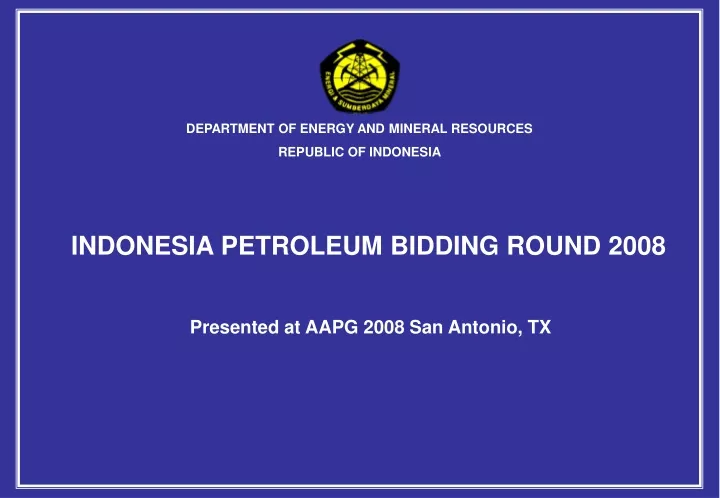 indonesia petroleum bidding round 2008