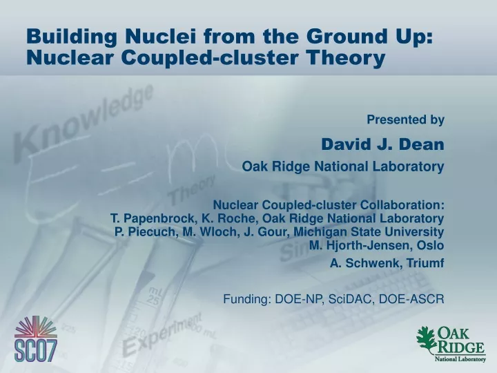 building nuclei from the ground up nuclear coupled cluster theory