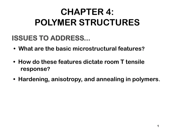 chapter 4 polymer structures
