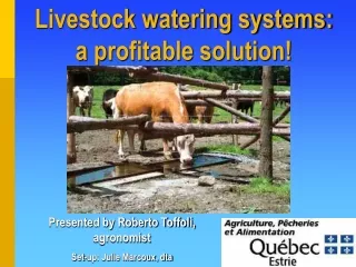 Livestock watering systems:     a profitable solution!