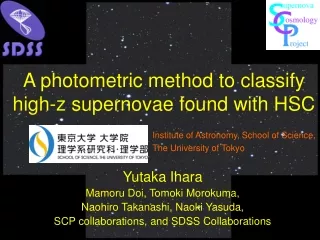A photometric method to classify  high-z supernovae found with HSC