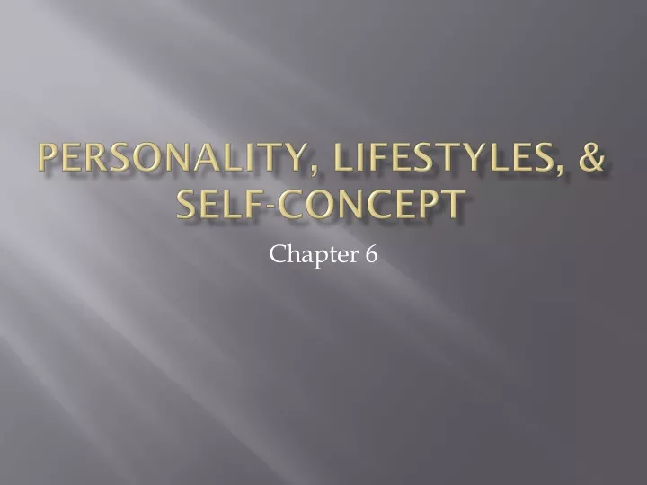 personality lifestyles self concept