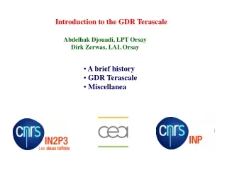 Introduction to the GDR Terascale