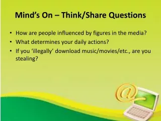 Mind’s On – Think/Share Questions