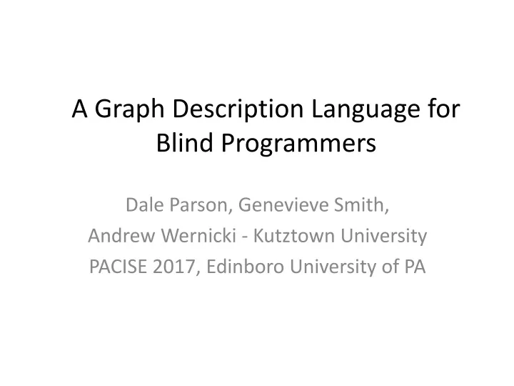 a graph description language for blind programmers