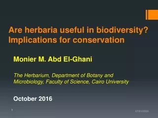 Are herbaria useful in biodiversity?  Implications for conservation