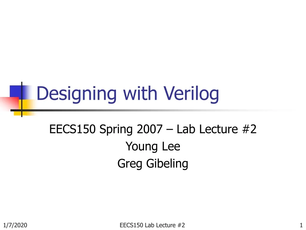 PPT - Designing with Verilog PowerPoint Presentation, free download ...