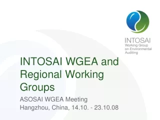 I NTOSAI WGEA  and  Regional Working Groups