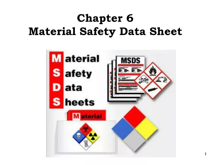 chapter 6 material safety data sheet
