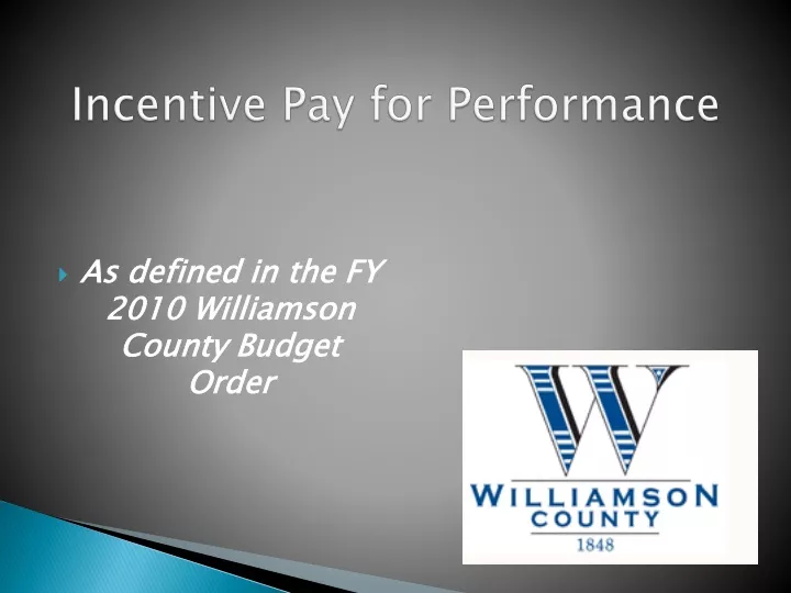 incentive pay for performance