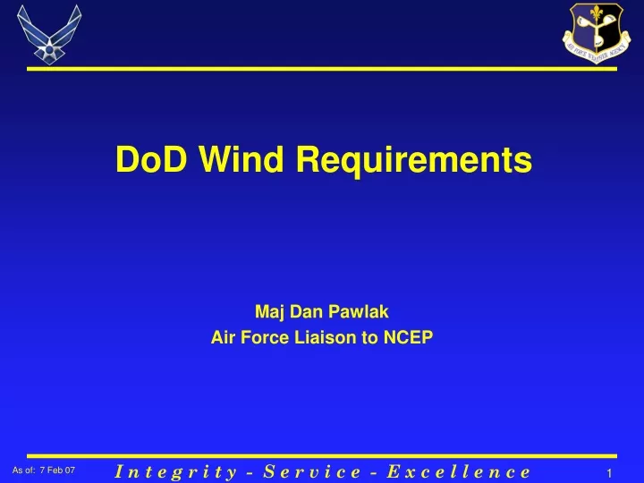 dod wind requirements