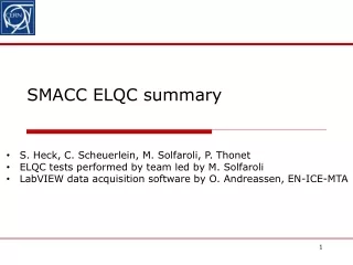 SMACC ELQC summary
