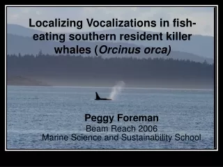 Localizing Vocalizations in fish-eating southern resident killer whales ( Orcinus orca)