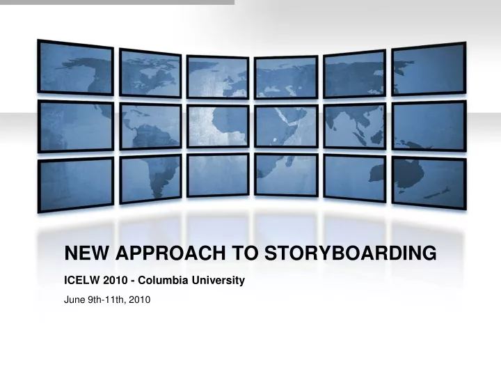 new approach to storyboarding