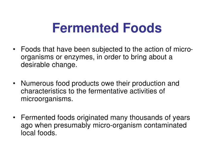 fermented foods